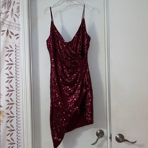 (RESERVED) Red Formal Dress (short & body hugging)